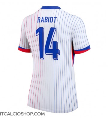 Francia Adrien Rabiot #14 Seconda Maglia Femmina Europei 2024 Manica Corta